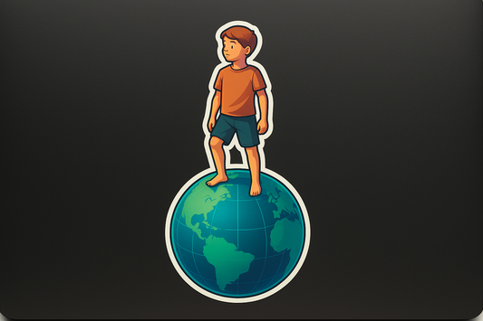 World Globe Sticker Decal Vinyl Laptop Car Window Bumper AUTO Water Bottle Helmets Waterproof Boy Educational Art
