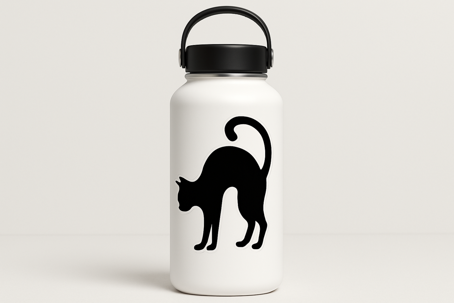 Black Cat Silhouette Sticker Decal Vinyl Laptop Car Window Bumper AUTO Water Bottle Helmets Waterproof