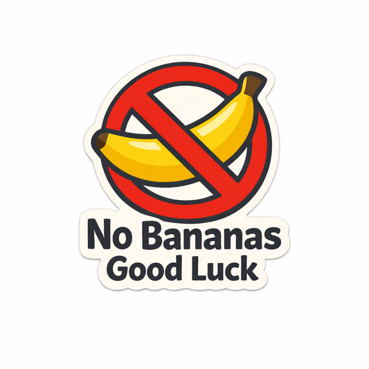 Minimal Banana Icon Sticker Decal Vinyl Laptop Car Window Bumper AUTO Water Bottle Helmets Waterproof