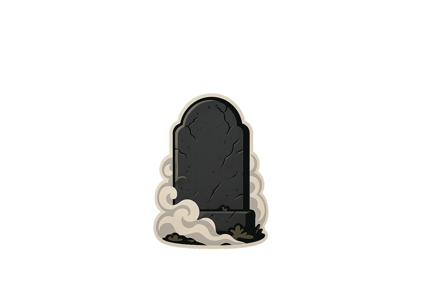 Tombstone Fog Sticker Decal Vinyl Laptop Car Window Bumper AUTO Water Bottle Helmets Waterproof Scene