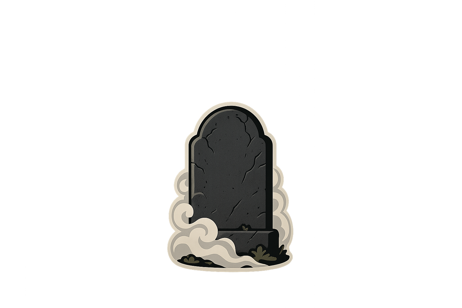 Tombstone Fog Sticker Decal Vinyl Laptop Car Window Bumper AUTO Water Bottle Helmets Waterproof Scene