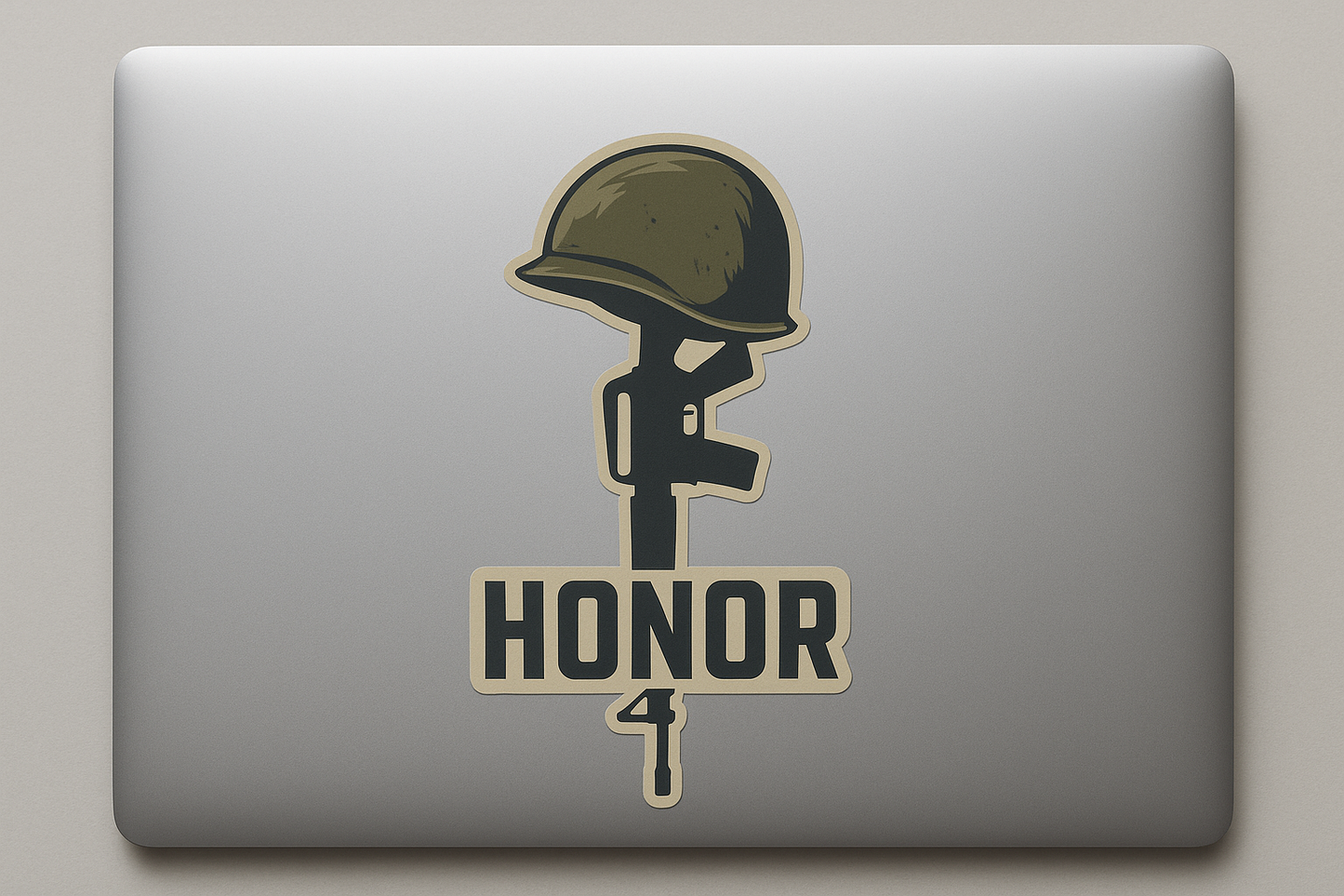 Soldier Helmet Rifle Sticker Decal Vinyl Laptop Car Window Bumper AUTO Water Bottle Helmets Waterproof Honor Military