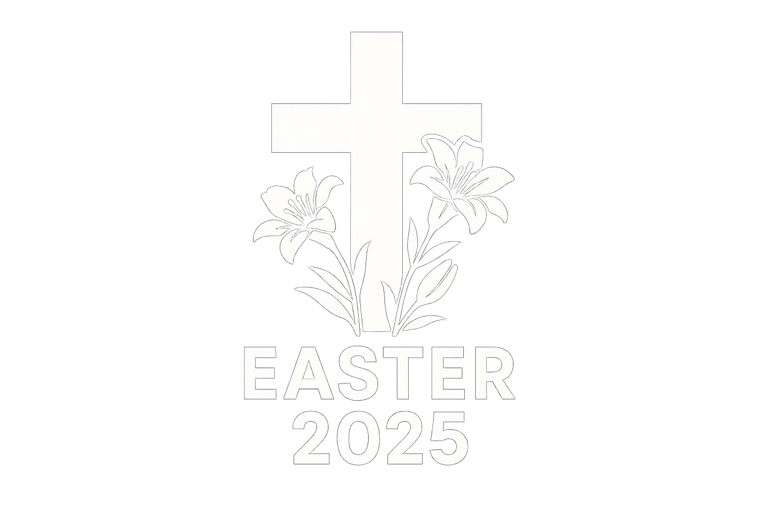 Easter 2025 Cross Lilies Sticker Decal Vinyl Laptop Car Window Bumper AUTO Bottle Water Bottle Helmets Waterproof