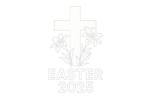 Easter 2025 Cross Lilies Sticker Decal Vinyl Laptop Car Window Bumper AUTO Bottle Water Bottle Helmets Waterproof