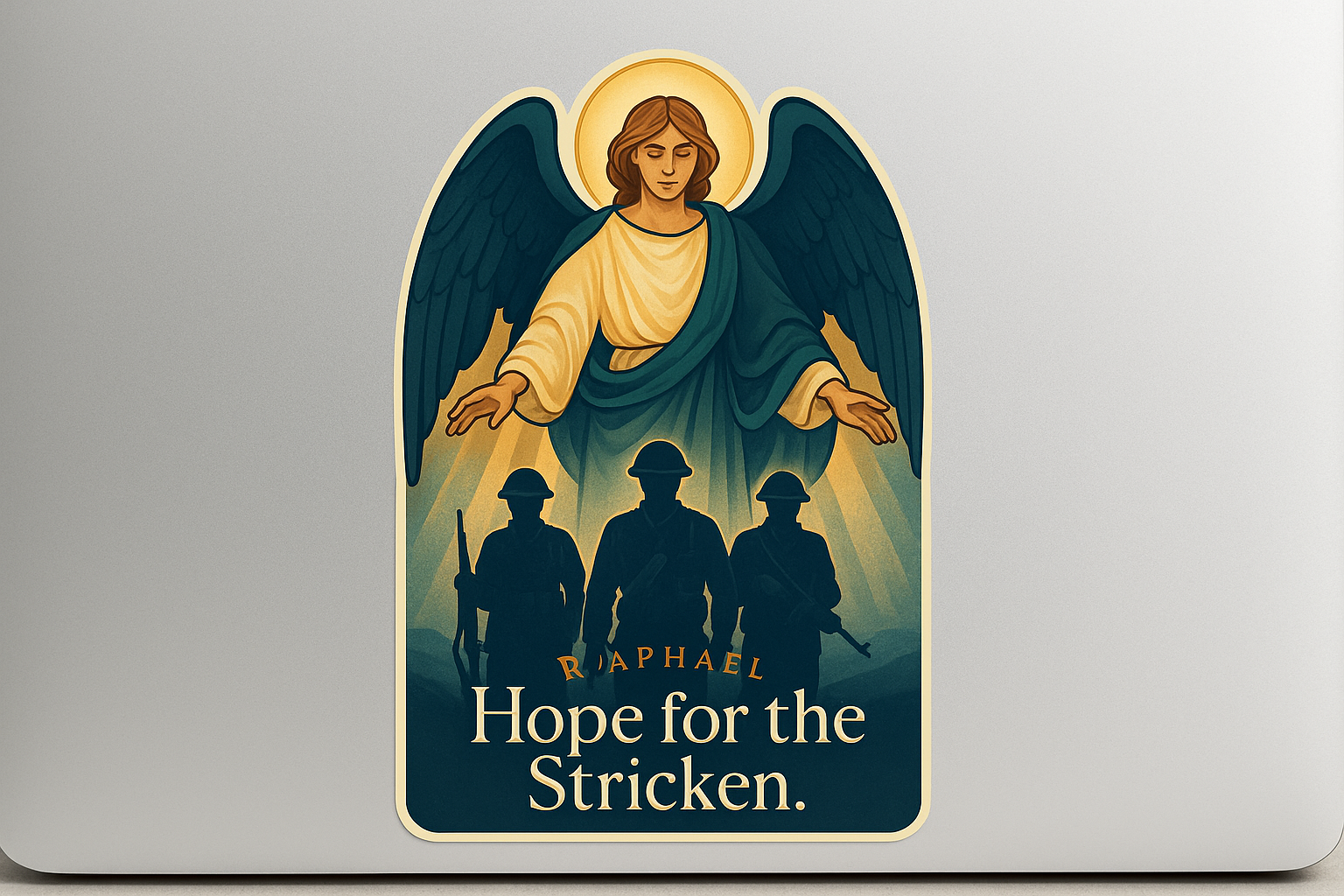 Raphael Hands Extended Sticker Decal Vinyl Laptop Car Window Bumper AUTO Water Bottle Helmets Waterproof Inspiration