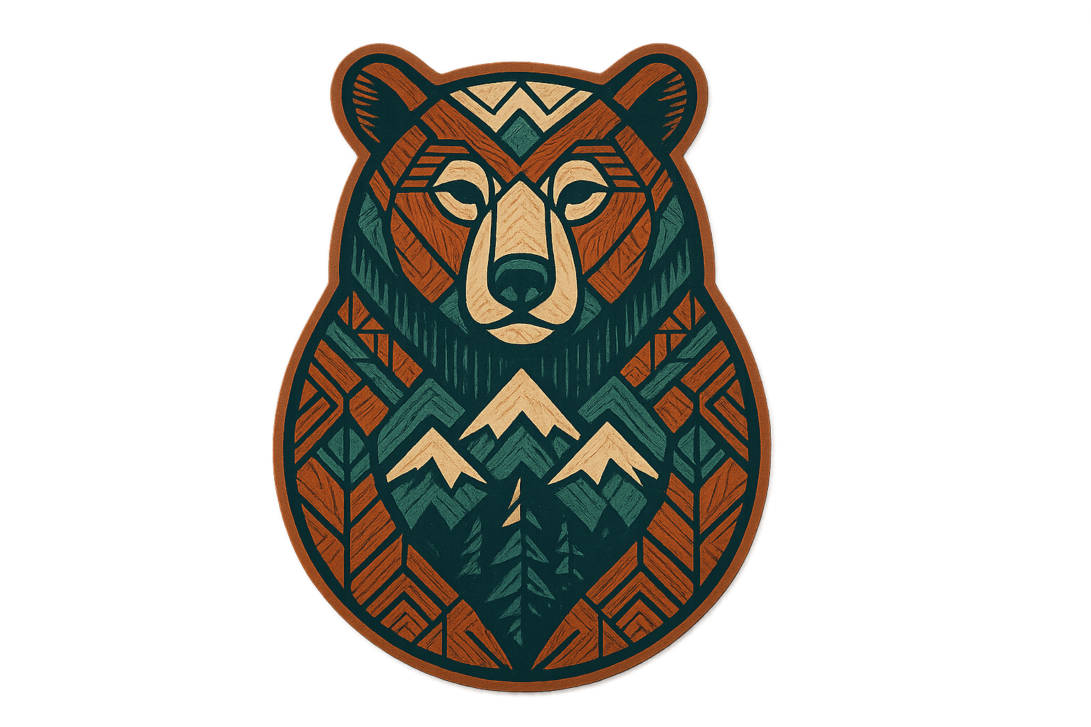 Sacred Bear Totem Sticker Decal Vinyl Laptop Car Window Bumper AUTO Water Bottle Helmets Waterproof Tribal Art