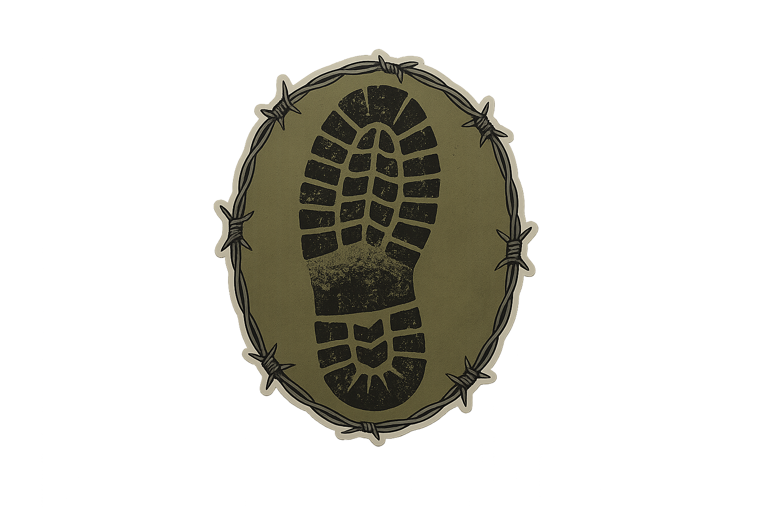 Soldier Boots Sticker Decal Vinyl Laptop Car Window Bumper AUTO Water Bottle Helmets Waterproof Military Barbed Wire