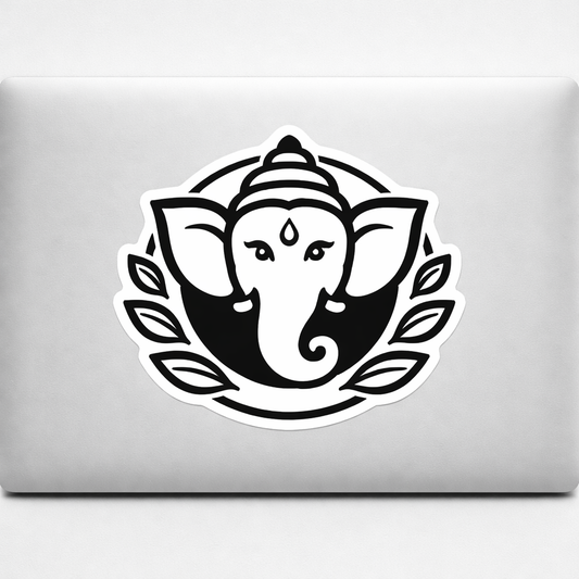 Ganesha Face Sticker Decal Vinyl Laptop Car Window Bumper AUTO Water Bottle Helmets Waterproof