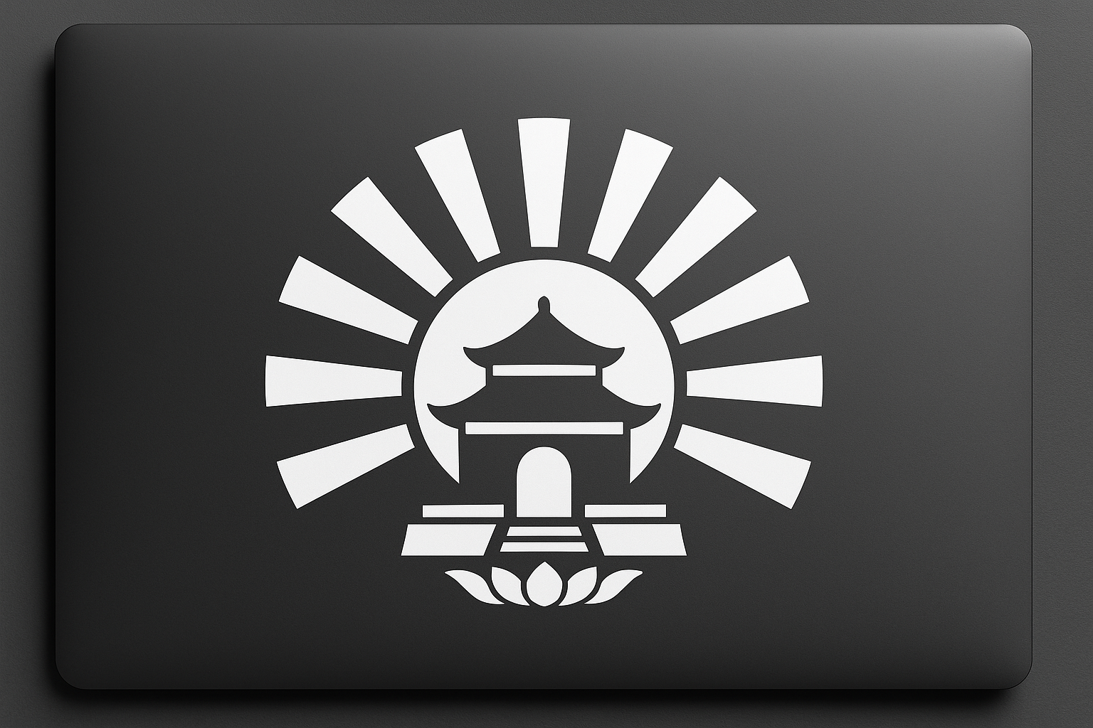 Temple Rising Sun Sticker Decal Vinyl Laptop Car Window Bumper AUTO Water Bottle Helmets Waterproof