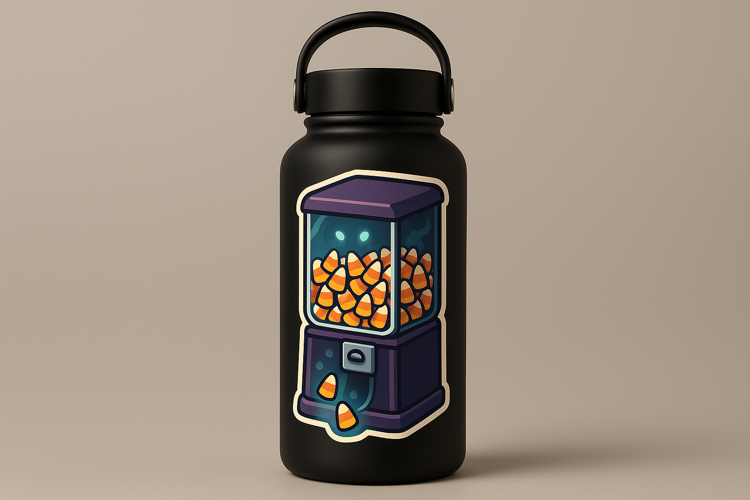 Sticker Decal Vinyl Laptop Car Window Bumper AUTO Bottle Water Bottle Helmets Waterproof Haunted Candy Corn Vending Machine