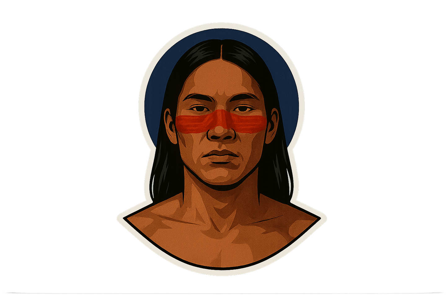 Native Warrior Sticker Decal Vinyl Laptop Car Window Bumper AUTO Water Bottle Helmets Waterproof