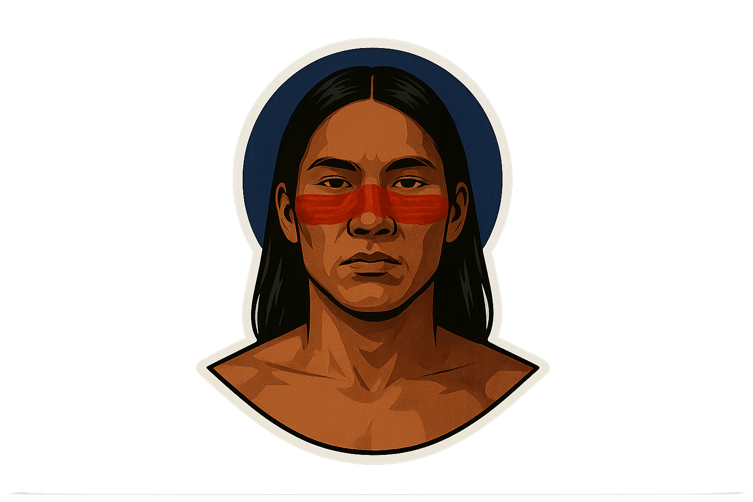 Native Warrior Sticker Decal Vinyl Laptop Car Window Bumper AUTO Water Bottle Helmets Waterproof