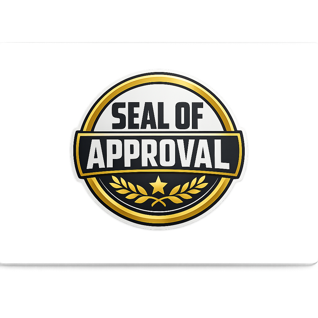USA Seal of Approval Sticker Decal Vinyl Laptop Car Window Bumper AUTO Water Bottle Helmets Waterproof Badge