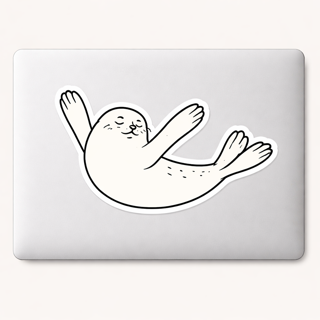 HS Harbor Seal Sticker Decal Vinyl Laptop Car Window Bumper AUTO Water Bottle Helmets Waterproof Marine Mammal