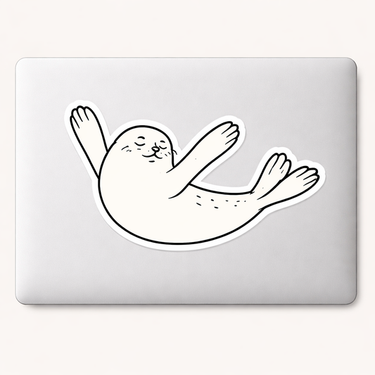 HS Harbor Seal Sticker Decal Vinyl Laptop Car Window Bumper AUTO Water Bottle Helmets Waterproof Marine Mammal