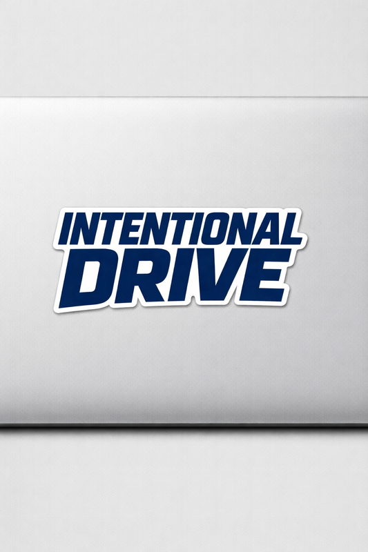 INTENTIONAL DRIVE Sticker Decal Vinyl Laptop Car Window Bumper AUTO Water Bottle Helmets Waterproof