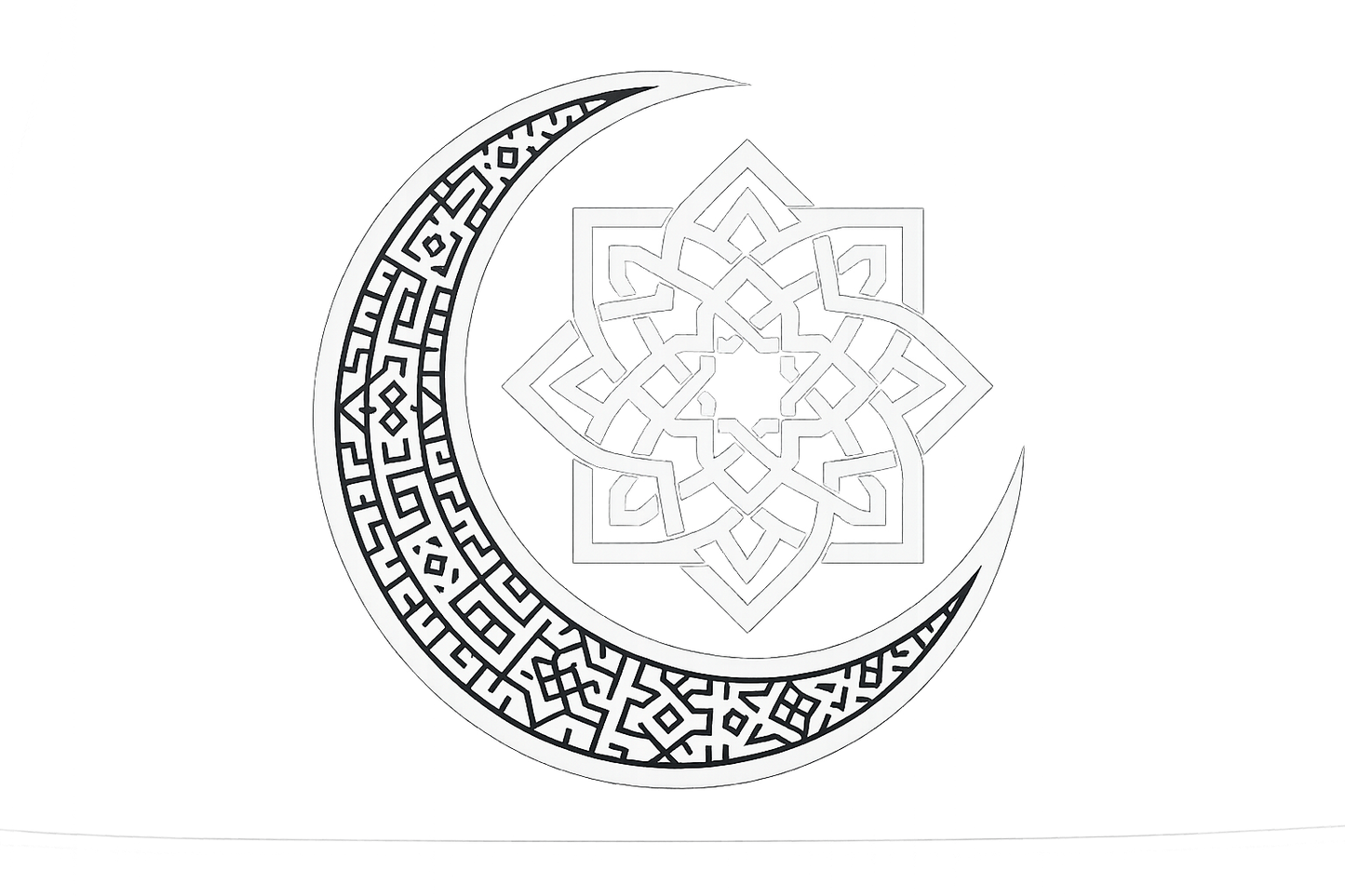 Crescent Arabic Star Pattern Sticker Decal Vinyl Laptop Car Window Bumper AUTO Water Bottle Helmets Waterproof