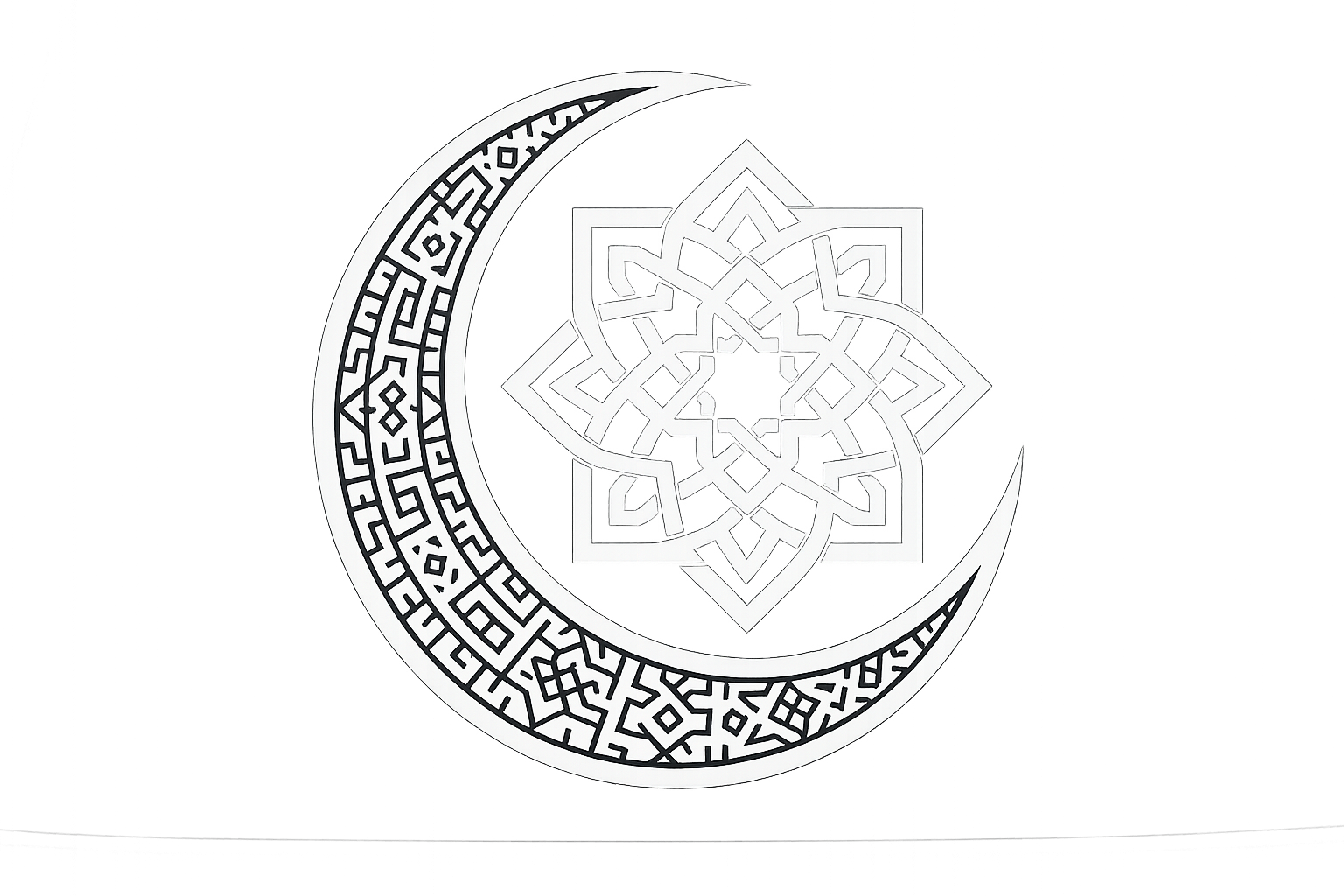 Crescent Arabic Star Pattern Sticker Decal Vinyl Laptop Car Window Bumper AUTO Water Bottle Helmets Waterproof