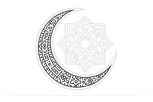 Crescent Arabic Star Pattern Sticker Decal Vinyl Laptop Car Window Bumper AUTO Water Bottle Helmets Waterproof