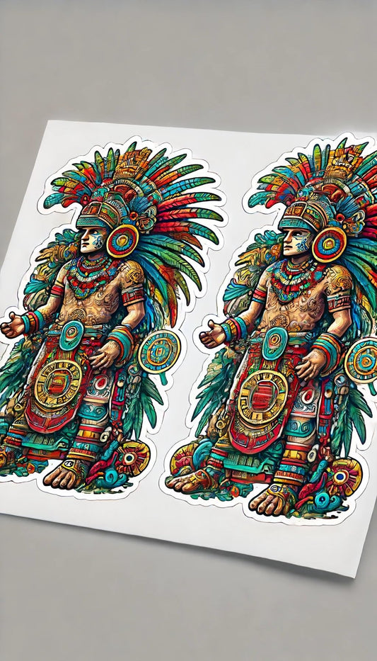 Vinyl sticker: Aztec God Mayahuel Full-Body Sticker Decal for Laptop, Wall, Car, Window, Bumper, Truck, Waterproof, Auto, Water Bottle