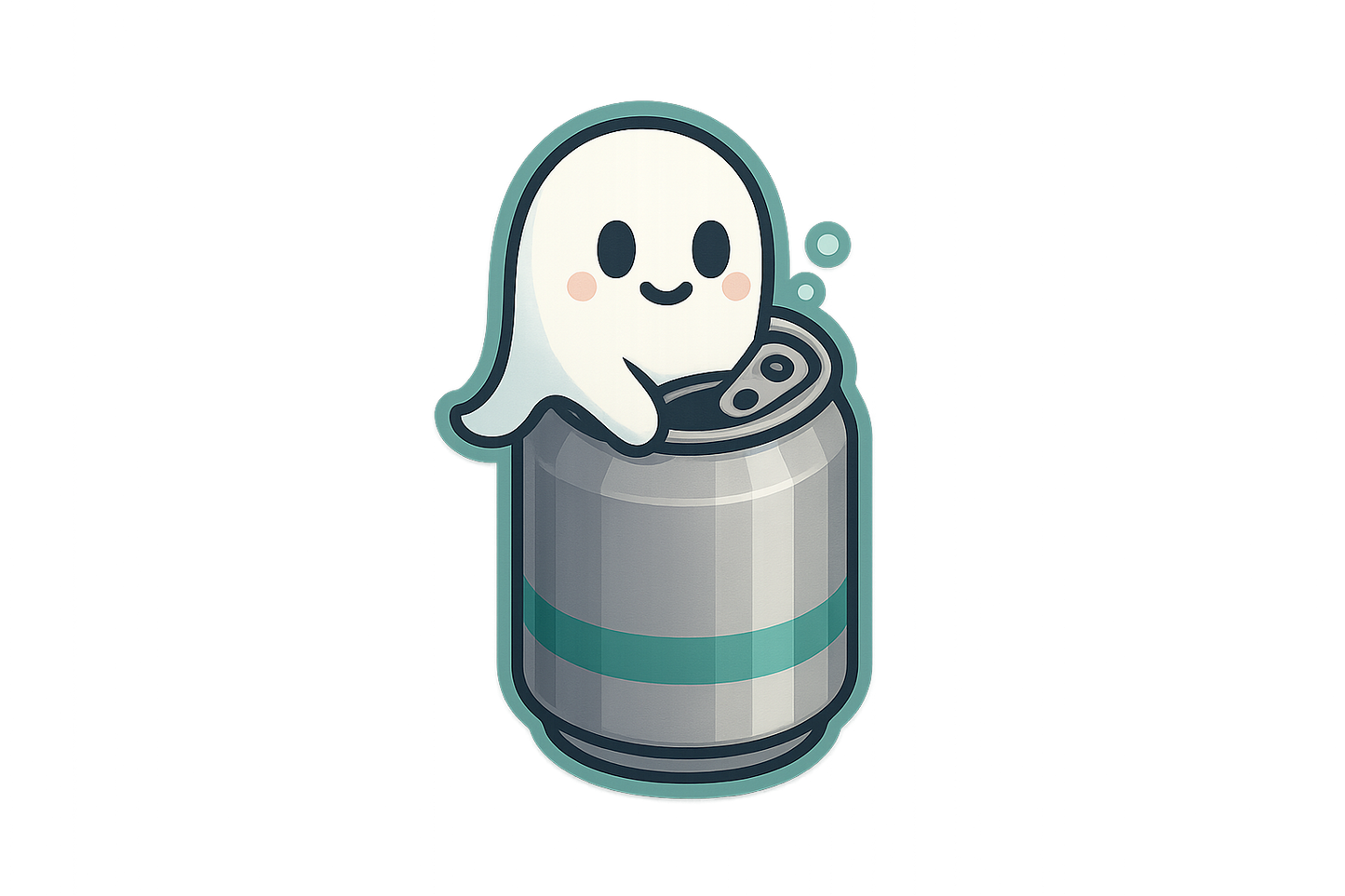 Ghost Soda Can Sticker Decal Vinyl Laptop Car Window Bumper AUTO Water Bottle Helmets Waterproof