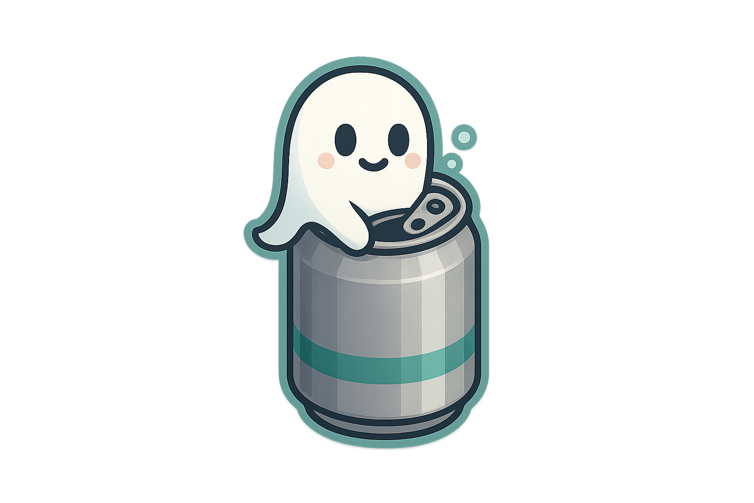 Ghost Soda Can Sticker Decal Vinyl Laptop Car Window Bumper AUTO Water Bottle Helmets Waterproof