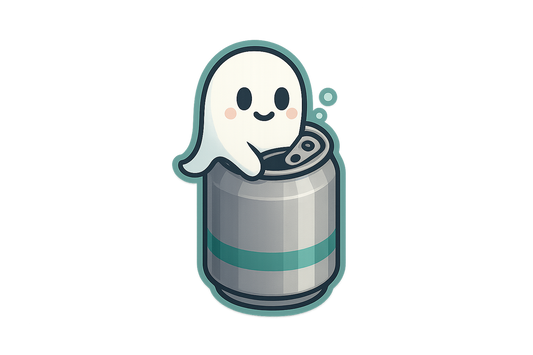 Ghost Soda Can Sticker Decal Vinyl Laptop Car Window Bumper AUTO Water Bottle Helmets Waterproof