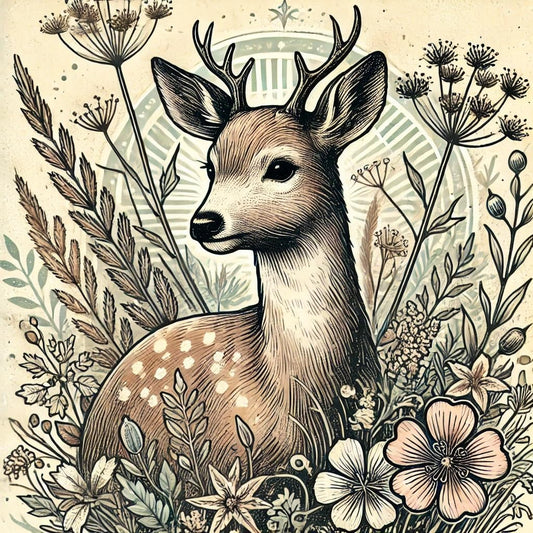 Vinyl sticker: Vintage Deer Fawn Laptop, Wall, Car, Window, Bumper, Sticker, Decal, Truck, Waterproof Auto, Water Bottle Decoration