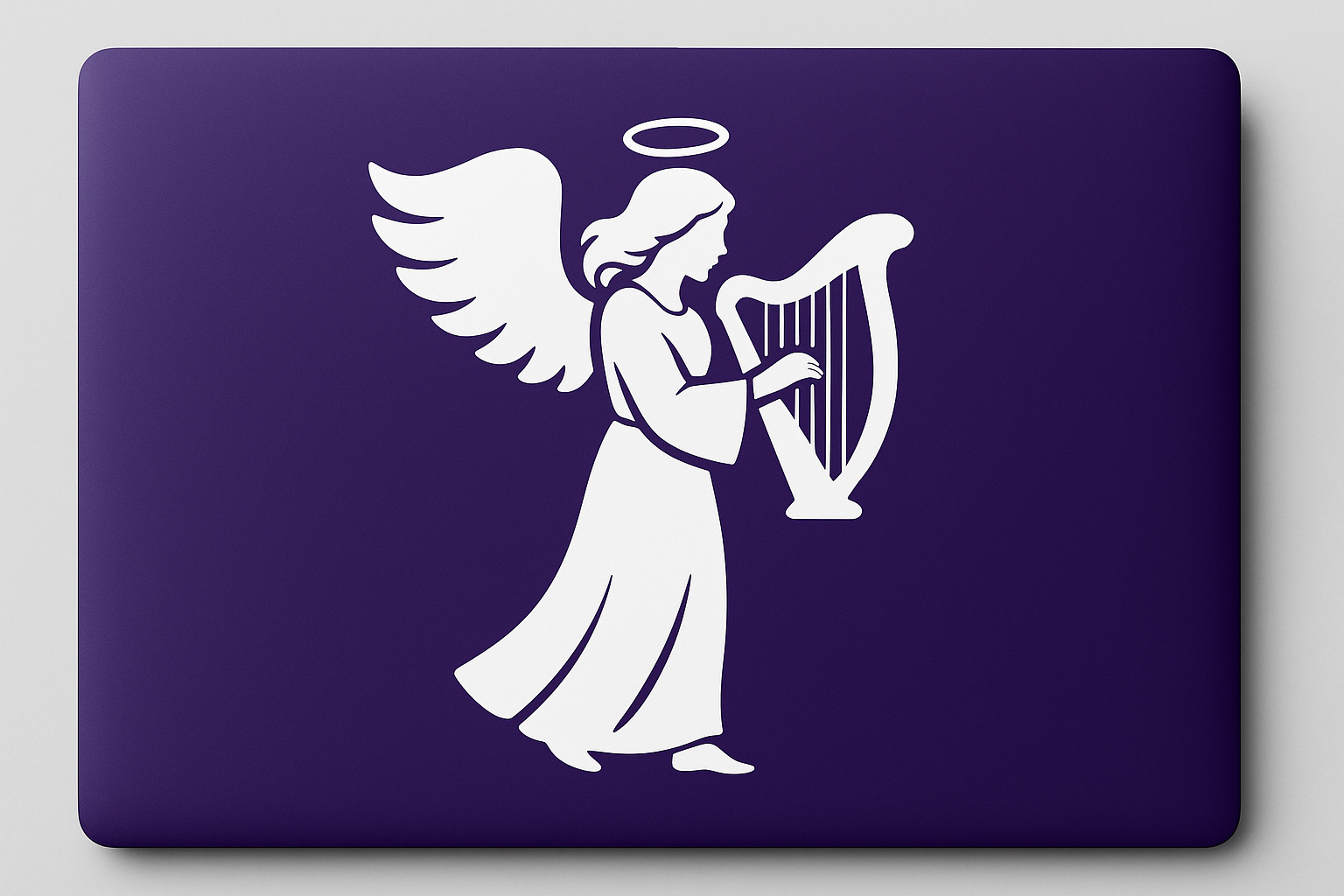 Purple Angel Silhouette Sticker Decal Vinyl Laptop Car Window Bumper AUTO Water Bottle Helmets Waterproof Harp