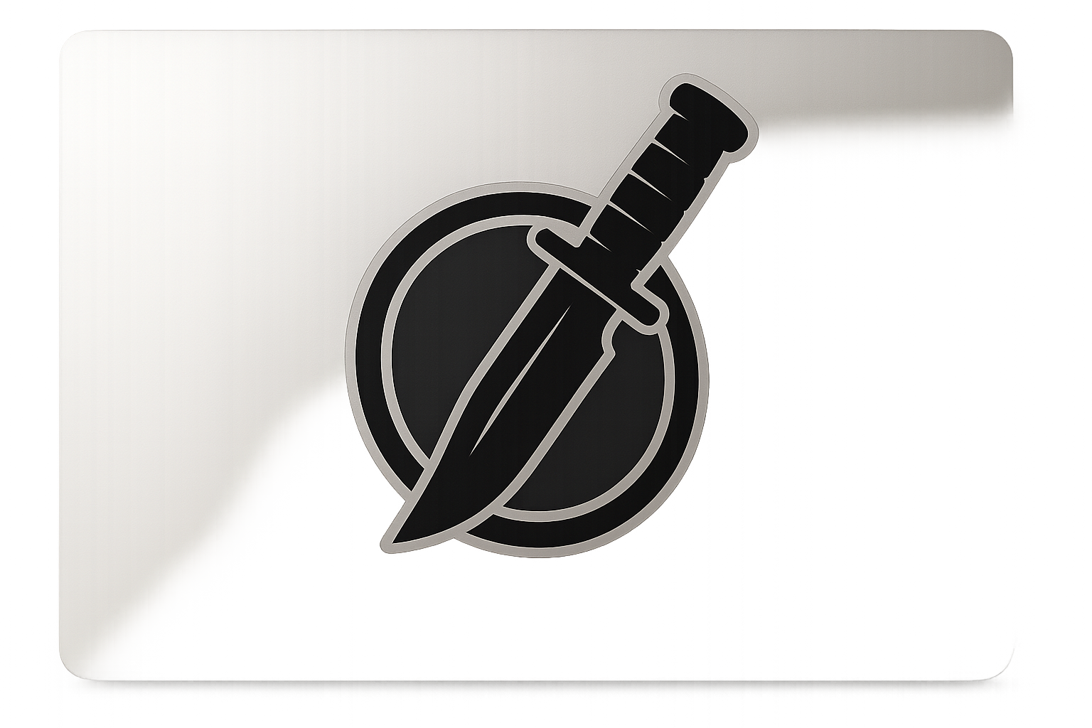 Combat Knife Shield Sticker Decal Vinyl Laptop Car Window Bumper Truck AUTO Bottle Water Bottle Helmets Waterproof