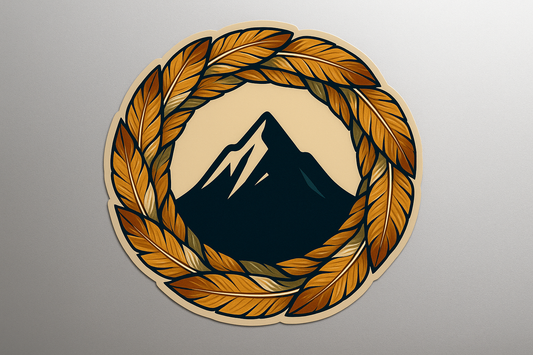 Eagle Feather Wreath Mountain Silhouette Sticker Decal Vinyl Laptop Car Window Bumper AUTO Water Bottle Helmets Waterproof
