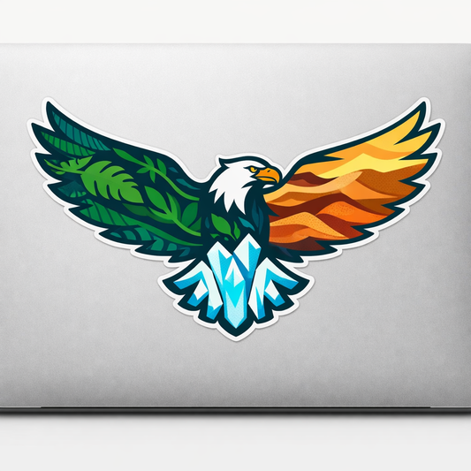 Eagle Jungle Ice Desert Sticker Decal Vinyl Laptop Car Window Bumper AUTO Water Bottle Helmets Waterproof Vector