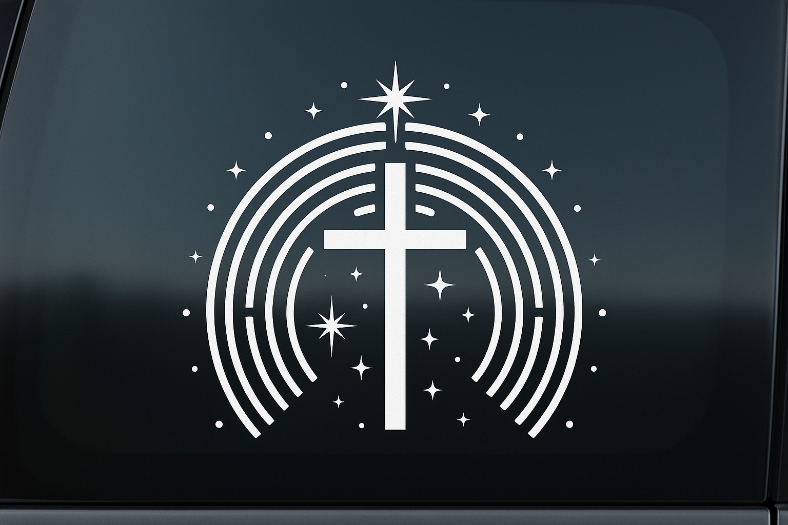 Rainbow Cross Sticker Decal Vinyl Laptop Car Window Bumper AUTO Water Bottle Helmets Waterproof