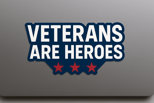Veterans Are Heroes Sticker Decal Vinyl Laptop Car Window Bumper AUTO Water Bottle Helmets Waterproof USA