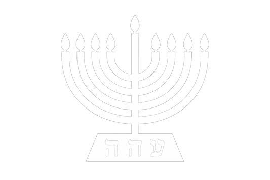 Hebrew Menorah Sticker Decal Vinyl Laptop Car Window Bumper AUTO Water Bottle Helmets Waterproof Judaica Golden