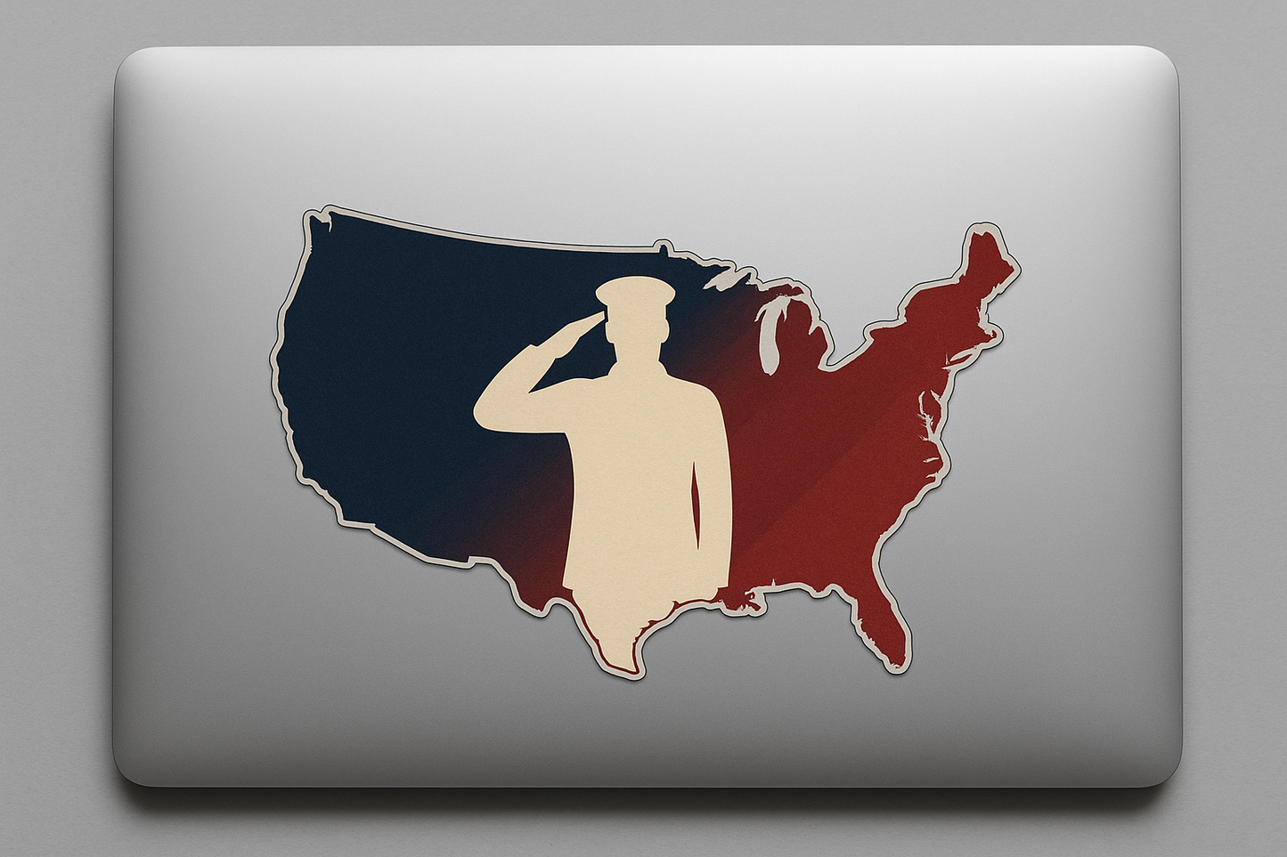 USA United States Soldier Salute Sticker Decal Vinyl Laptop Car Window Bumper AUTO Water Bottle Helmets Waterproof