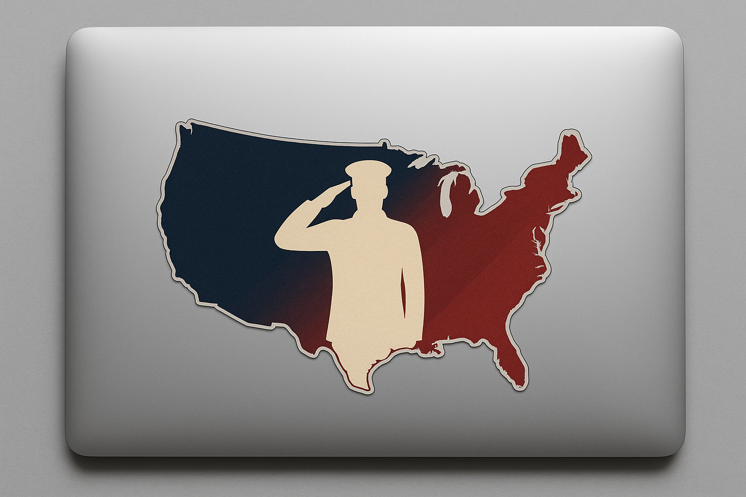 USA United States Soldier Salute Sticker Decal Vinyl Laptop Car Window Bumper AUTO Water Bottle Helmets Waterproof