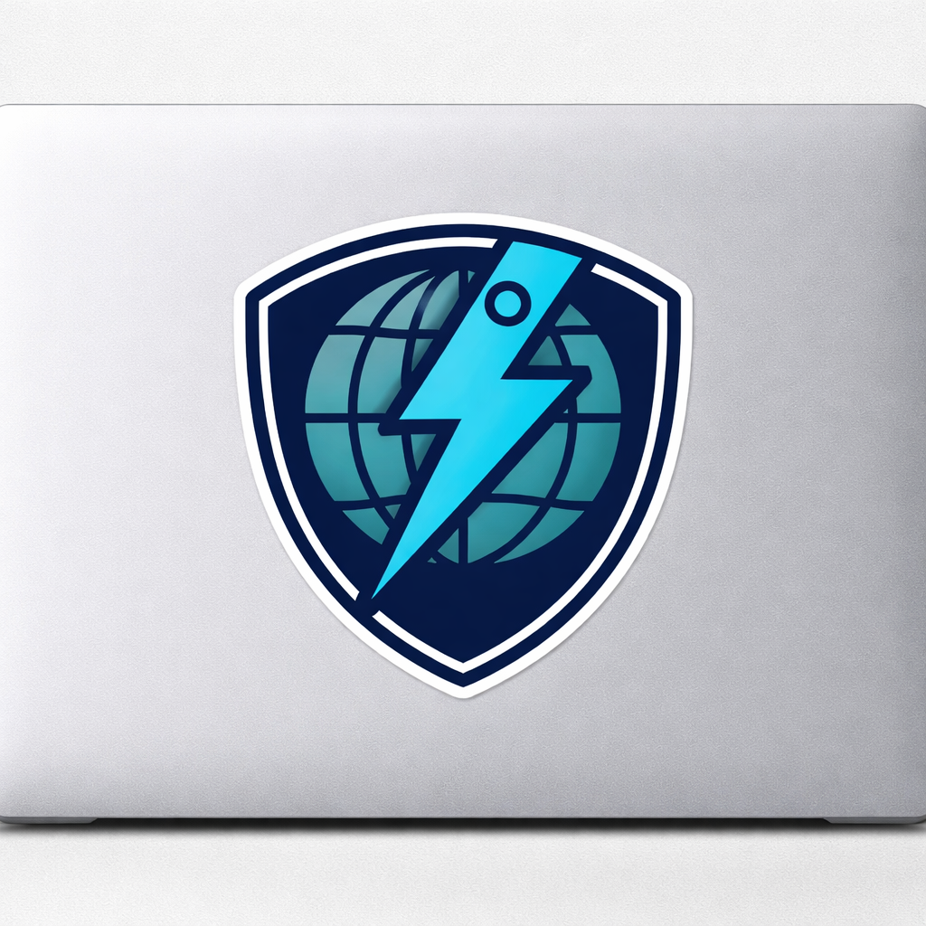 Shield Globe Power Sticker Decal Vinyl Laptop Car Window Bumper AUTO Water Bottle Helmets Waterproof Emblem