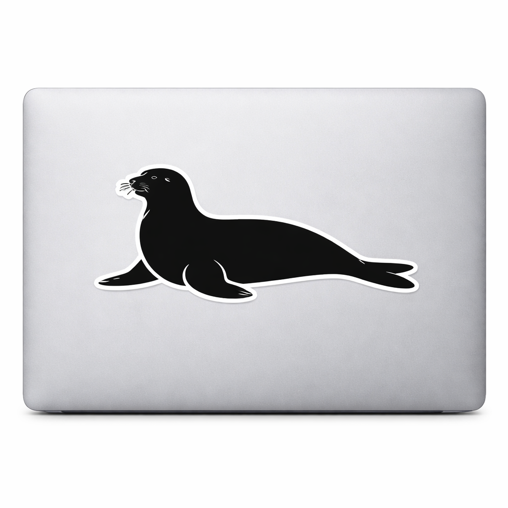 Harbor Seal Silhouette Sticker Decal Vinyl Laptop Car Window Bumper AUTO Water Bottle Helmets Waterproof