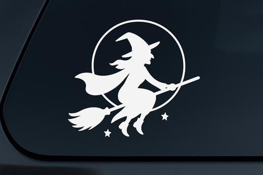 Witch Full Moon Sticker Decal Vinyl Laptop Car Window Bumper AUTO Water Bottle Helmets Waterproof