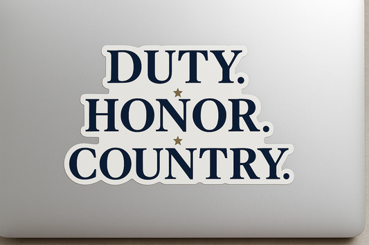 Duty Honor Country Sticker Decal Vinyl Laptop Car Window Bumper AUTO Water Bottle Helmets Waterproof USA