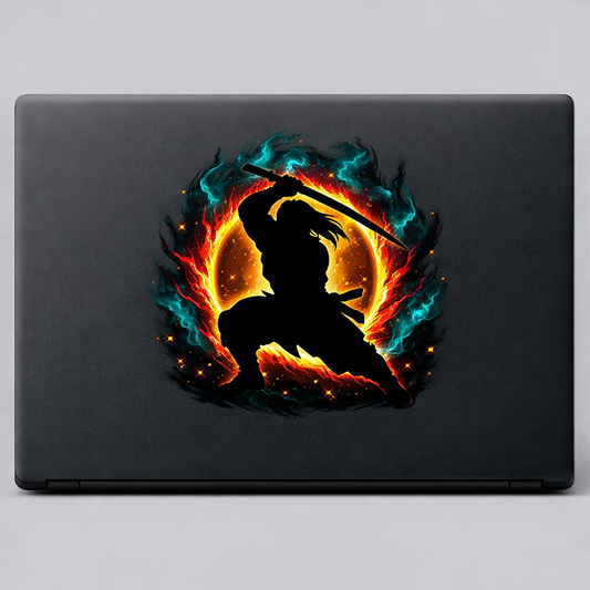 Combat Aura Warrior Sticker Decal Vinyl Laptop Car Window Bumper AUTO Water Bottle Helmets Waterproof Silhouette