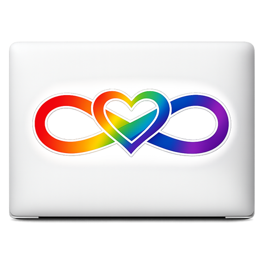 Infinity Symbol Heart Sticker Decal Vinyl Laptop Car Window Bumper AUTO Water Bottle Helmets Waterproof