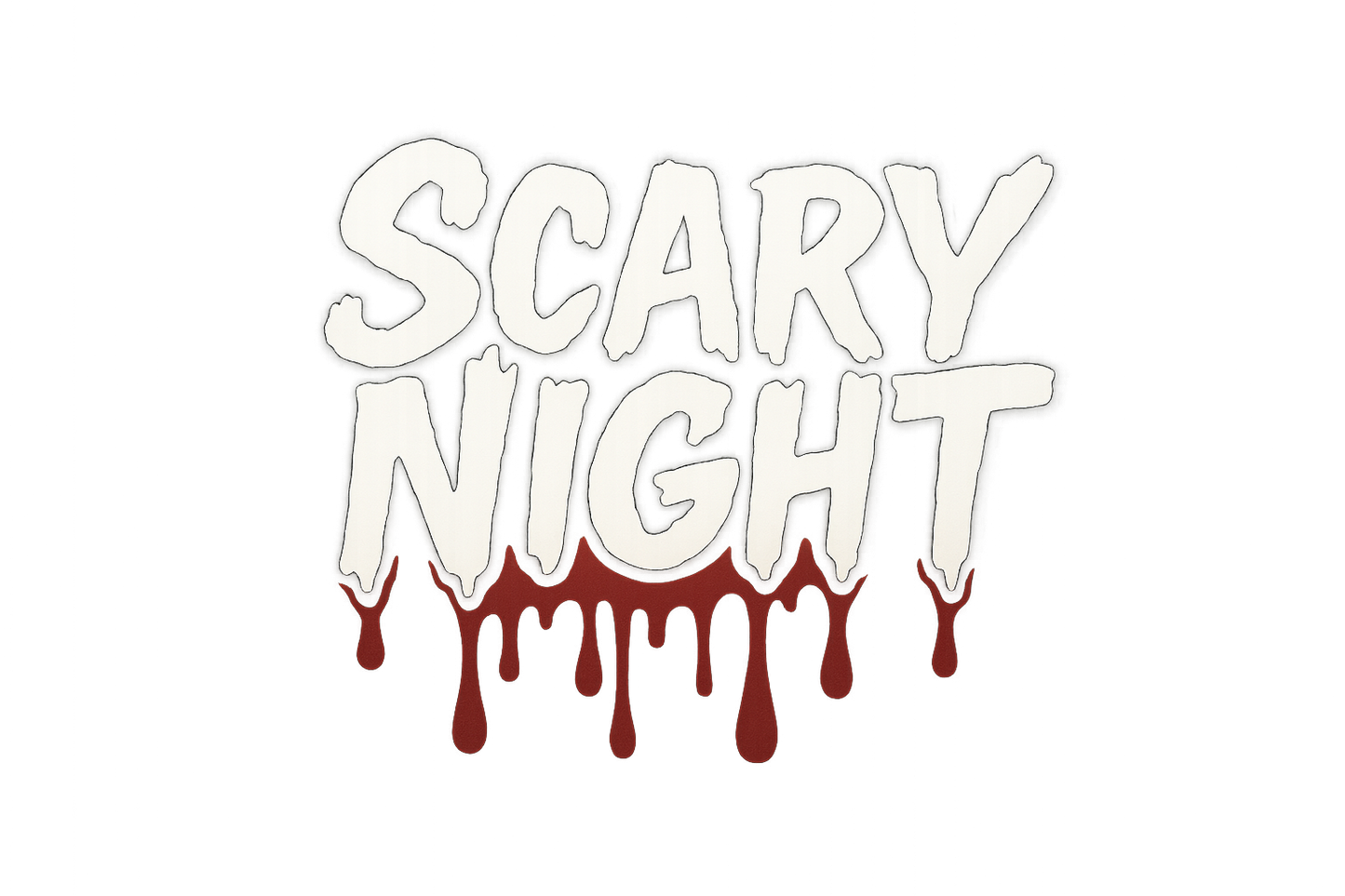 Scary Night Sticker Decal Vinyl Laptop Car Window Bumper AUTO Water Bottle Helmets Waterproof Bloody Lettering