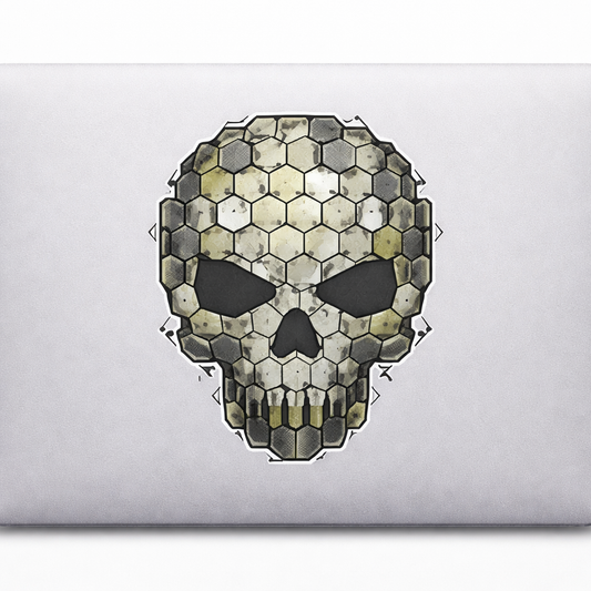 Tactical Skull Grid Sticker Decal Vinyl Laptop Car Window Bumper AUTO Water Bottle Helmets Waterproof Design