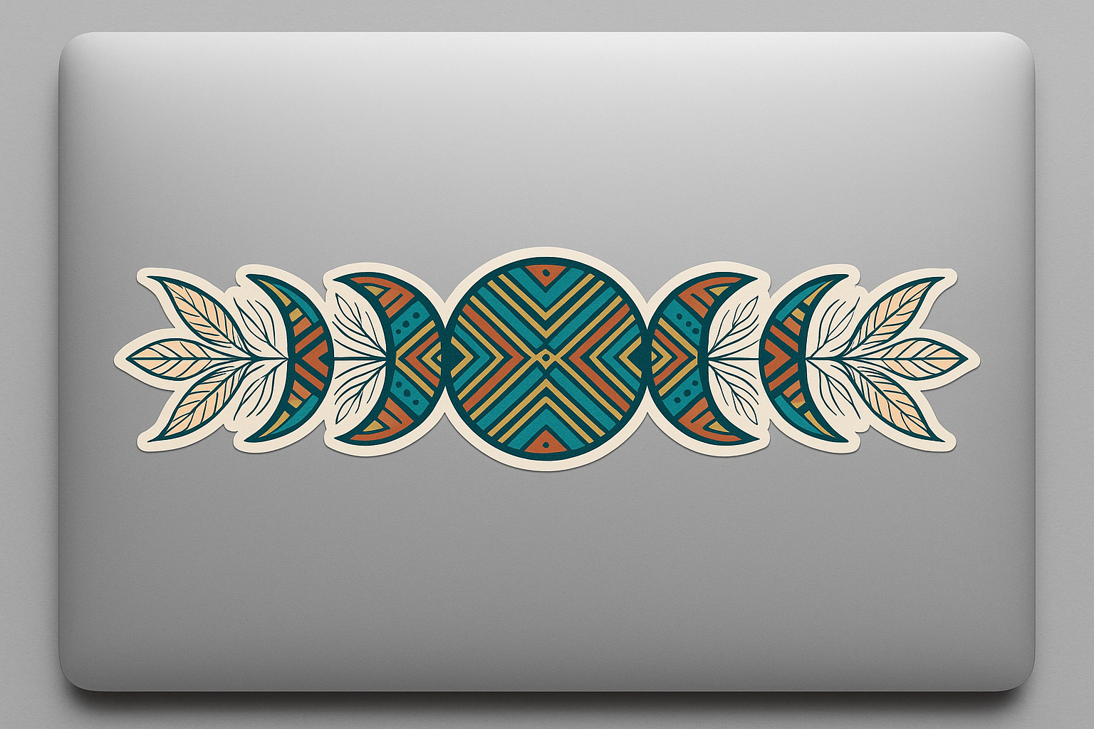 Tribal Moon Phases Sticker Decal Vinyl Laptop Car Window Bumper AUTO Water Bottle Helmets Waterproof Feathers