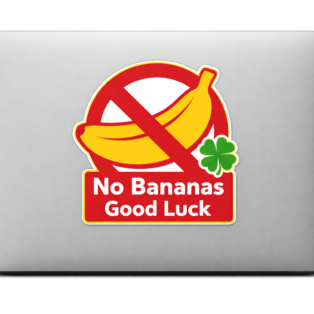 Banana Symbol Sticker Decal Vinyl Laptop Car Window Bumper AUTO Water Bottle Helmets Waterproof