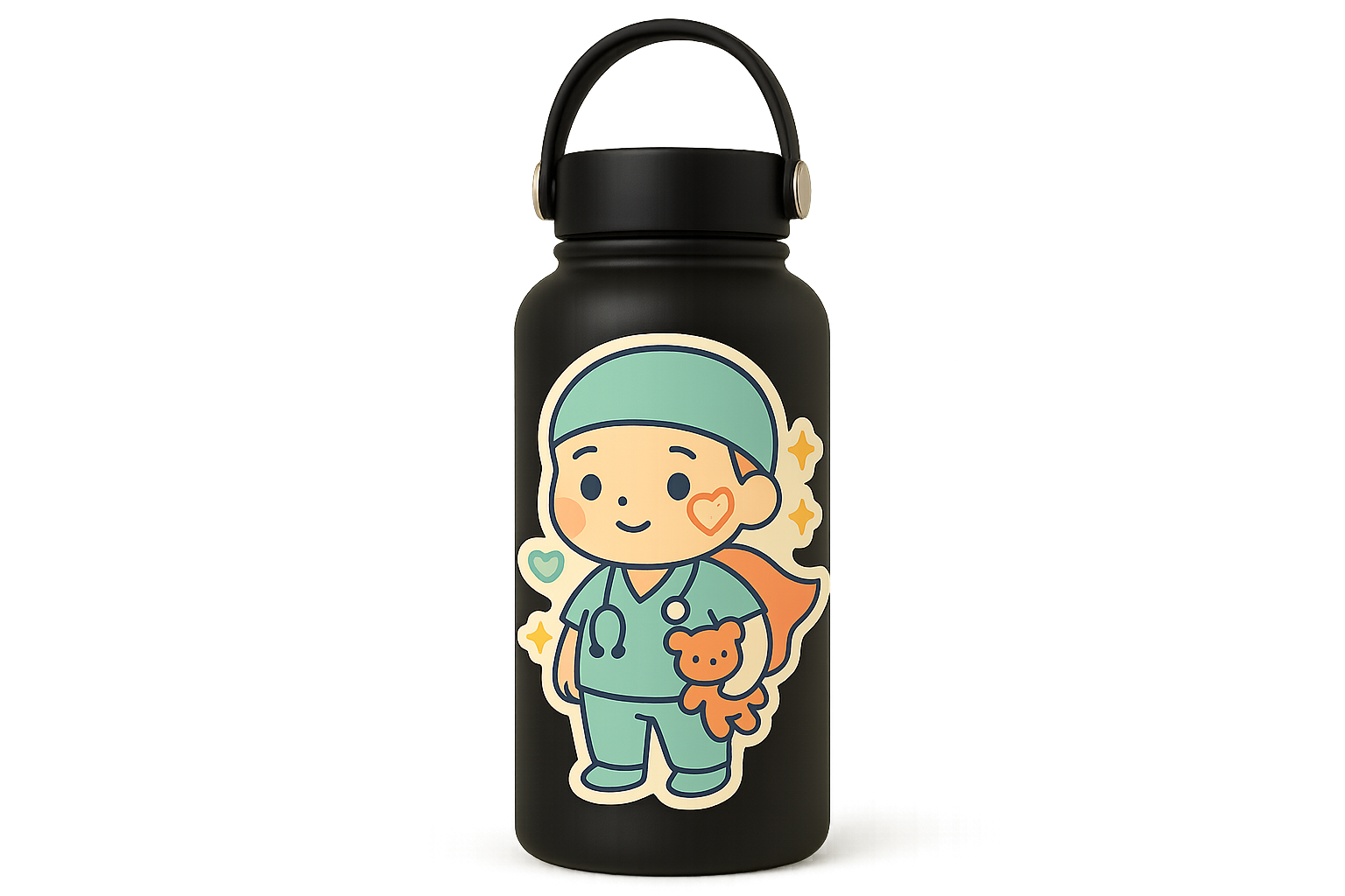 Little Fighter Hospital Hero Sticker Decal Vinyl Laptop Car Window Bumper AUTO Water Bottle Helmets Waterproof