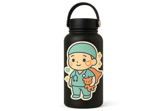 Little Fighter Hospital Hero Sticker Decal Vinyl Laptop Car Window Bumper AUTO Water Bottle Helmets Waterproof