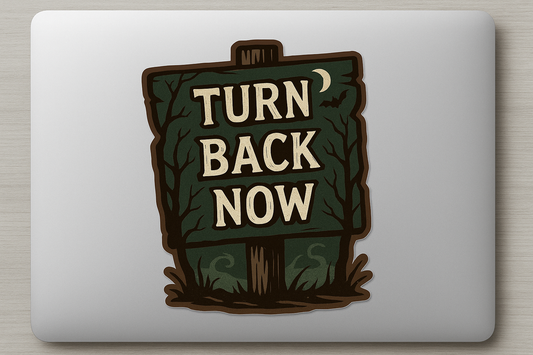 Haunted Forest Sign Sticker Decal Vinyl Laptop Car Window Bumper AUTO Water Bottle Helmets Waterproof Spooky